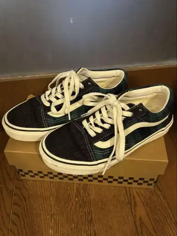 VANS 올드스쿨 데님 체크 23cm