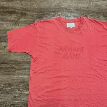 페드 90s ARMINI JEANS 자수 티셔츠 코랄