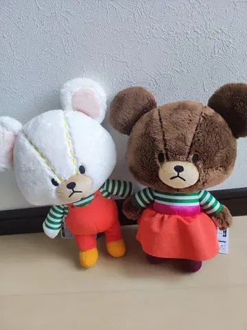 the bear's school 봉제 인형 2개 세트