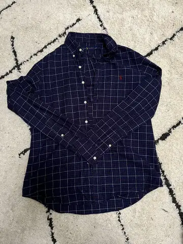 Ralph Lauren 네이비 체크 셔츠 M
