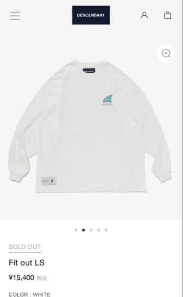 DESCENDANT Fit out LS 화이트