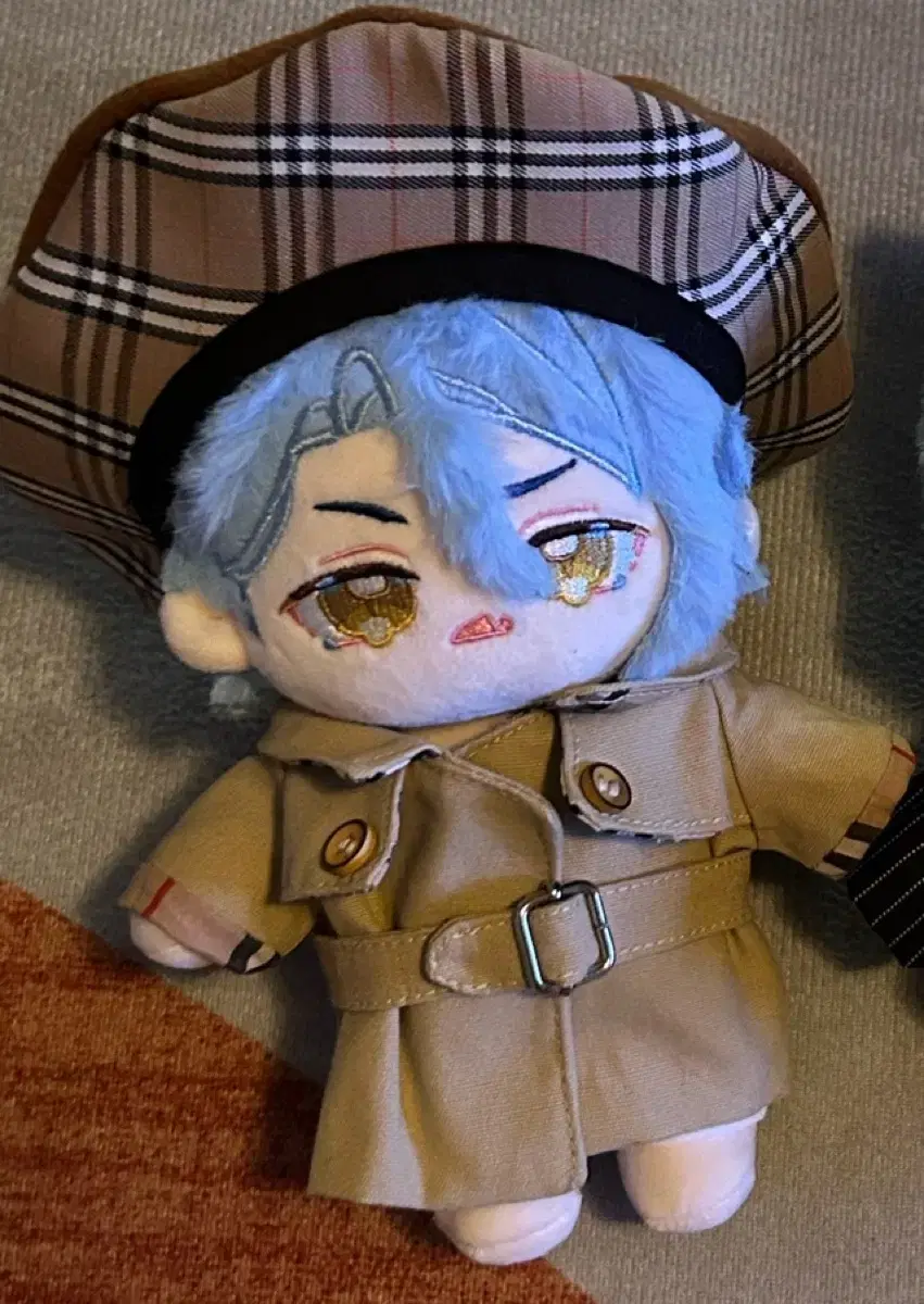 20cm Cotton Doll Clothes Trench Coat + Hat Bulk
