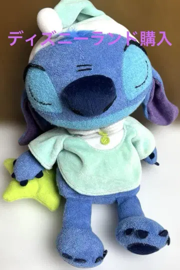 도쿄 디즈니랜드 구매  릴로와 스티치 봉제 인형  잘 자요 파자마