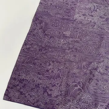 에도 코몬 요세가라 무늬 무색 무지 기모노 순수 실크 T-6701