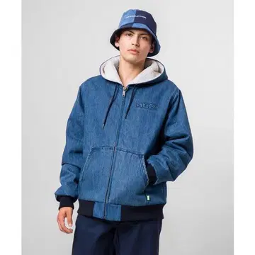 HUF 후드 부착 데님 자켓