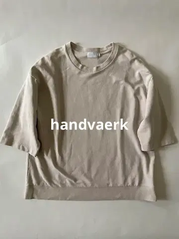 handvaerk 핑크 베이지 반소매 티셔츠 핸드 버그