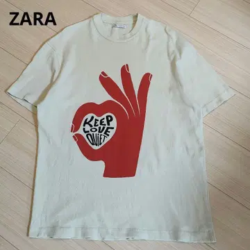 ZABA 자라 손 모양 그래픽 티셔츠 반팔