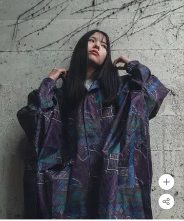 KiU 키우 스탠다드 레인 판초 K404 에스닉 패치워크
