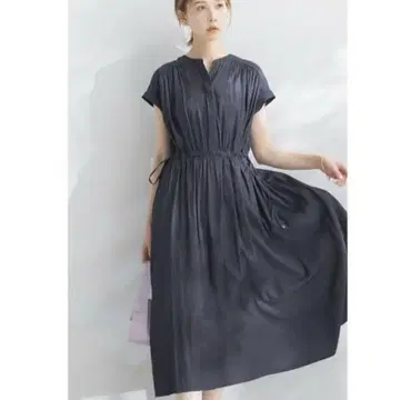 URBAN RESEARCH ROSSO 허리 마크 프렌치 슬리브 원피스