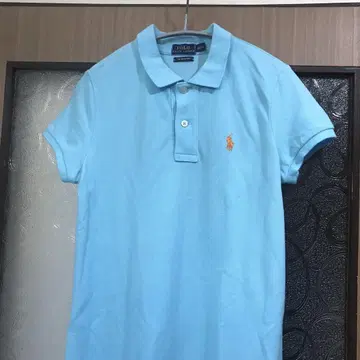 Polo Ralph Lauren 반팔 피케 셔츠 원피스 S 스카이블루