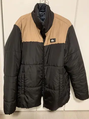 Quiksilver 다운 자켓 L 블랙/베이지