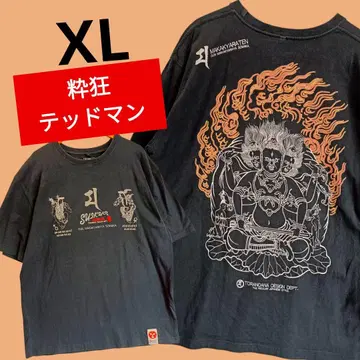 테드맨/이키쿠/XL/블랙/티셔츠/신/자동차/바이크/빅 사이즈