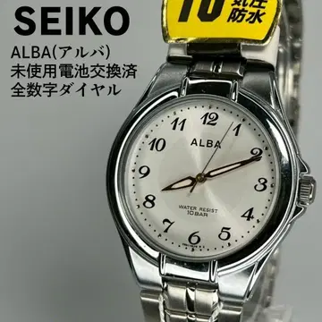 미사용품 SEIKO 세이코 ALBA 쿼츠 시계 전체 숫자 다이얼