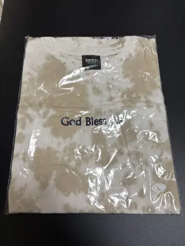 후지이 카제 God Bless Us 티셔츠 L 사이즈 커피 플로트 새상품