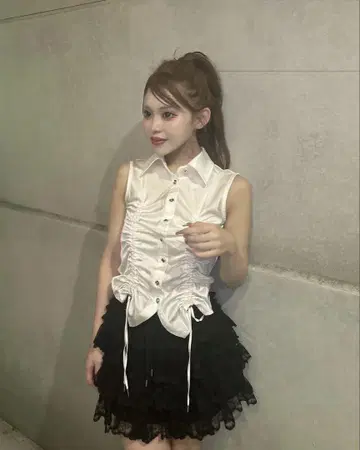 Darich 레이스 도킹 디자인 셔츠