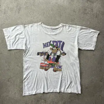 80s90s 돈키 콩 티셔츠 화이트 XL 상당 박스 실루엣