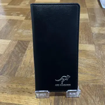 AIK KANGAROO 블랙 가죽 장지갑