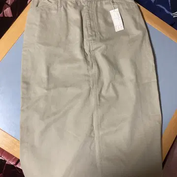 일본제 면 베이지 타이트 스커트