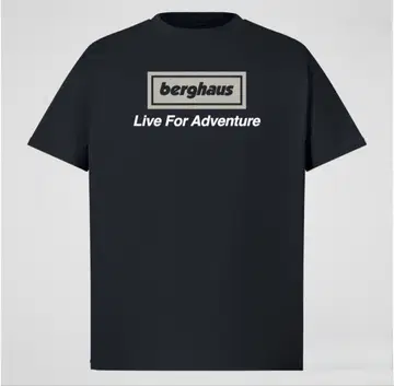 berghaus oasis 로고 디자인 티셔츠 블랙