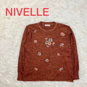 NIVELLE 꽃무늬 자수 긴팔 니트