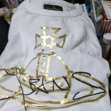 VivianWESTwood 골드 로고 화이트 티셔츠 XL