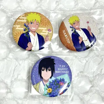 NARUTO 우치하 사스케 벌스데이 페어 글리터 캔뱃지 혜택 나루토