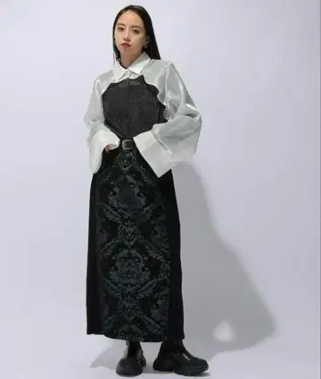 HARE 고블랑 절개 스커트 그린