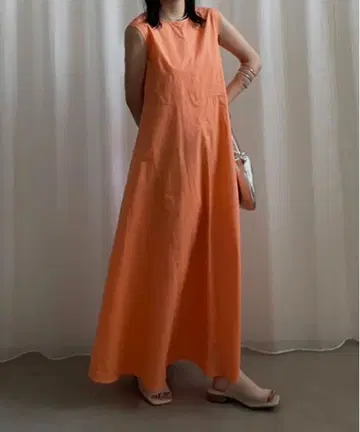 볼륨 헤 코튼 컬러 드레스