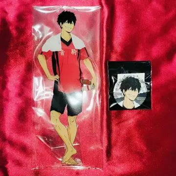 쿠로오 테츠로 극락탕 빅 아크릴 스탠드 캔뱃지 총 2개 세트