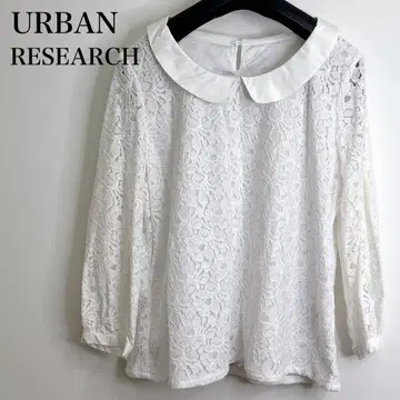 택 포함 새상품 URBAN RESEARCH 레이스 긴팔 셔츠 블라우스