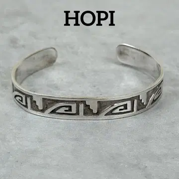 HOPI 호피 오버레이 실버 뱅글 웨이브 디자인