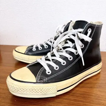 컨버스 올스타 하이컷 가죽 블랙 25.5cm 일본제