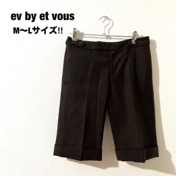 에부 하프 팬츠 숏 팬츠 브라운 M L 빅 사이즈 여성용