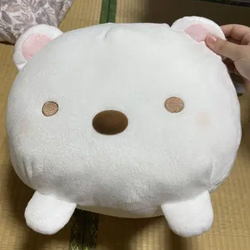 곰 모양 봉제 인형 화이트와 퍼플