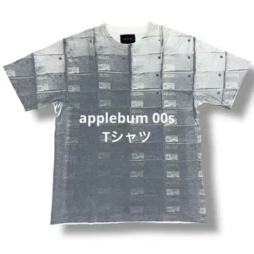 애플 범 슈즈 박스 패턴 티셔츠 단종 상품 00s applebum