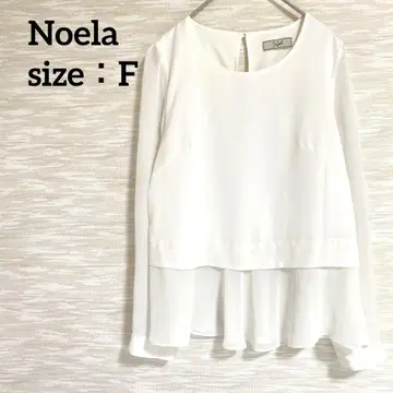 노엘라 Noela 페플럼 블라우스 [F] 긴팔 시어 오피스 페미닌