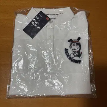 Jack Bunny!! 도라에몽 팝콘 자카드 반팔 피케 셔츠