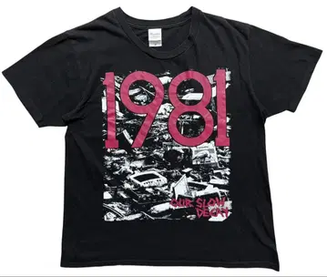 1981 OUR SLOW DECAY 밴드 티셔츠 라이브 티셔츠 M