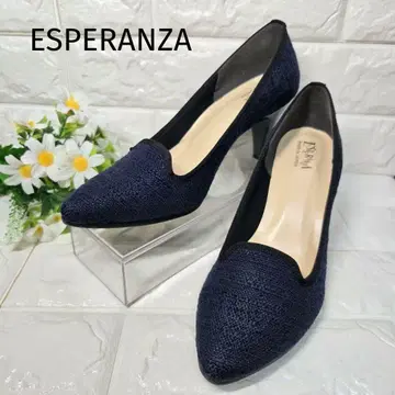 ESPERANZA (에스페란자) 스틸레토 펌프스 네이비 힐