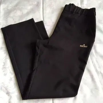 MARY QUANT 스트레이트 스트레치 팬츠 블랙