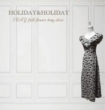 holidayandholiday 3WAY 프릴 플라워 롱 원피스