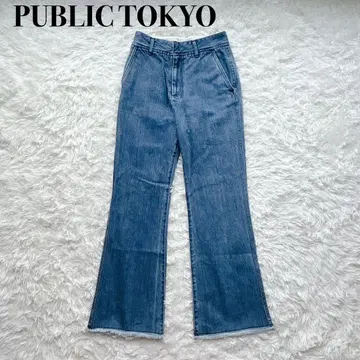 PUBLICTOKYO 플레어 데님 팬츠 청바지 블루 사이즈 2