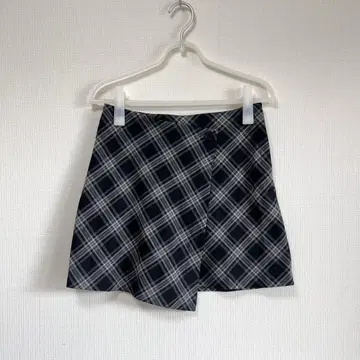 H&M 래핑 미니 스커트 노바 체크 사이즈 S-M