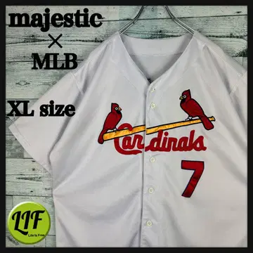 마제스틱 MLB 자수 팀 로고 카디널스 야구 셔츠 5428