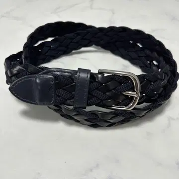 새상품급 레어템 쉽스 SHIPS 메쉬 벨트 이탈리아 네이비 가죽