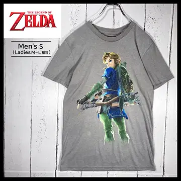 ZELDA 젤다의 전설 닌텐도 공식 티셔츠 구제 의류 S 사이즈 그레이