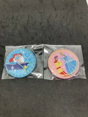 디즈니 자수 캔뱃지 아리엘&신데렐라