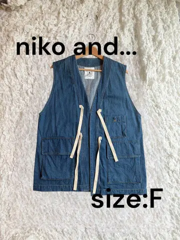 niko and... 데님 C-1풍 슬리브리스 베스트 size:F