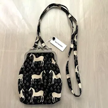 마리메꼬 marimekko 무스타타마 가마구치 미니백