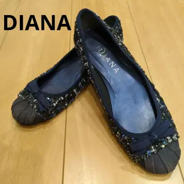 DIANA 다이애나 네이비 비쥬 플랫슈즈 23.5